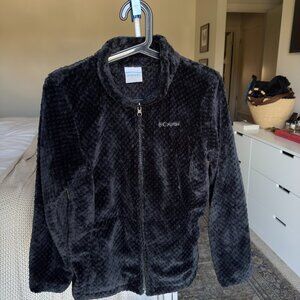 Columbia Kids Black Fleece Zip Up Jacket Size Large